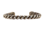 Orville Tsinnie (1943-2017) - Navajo - Sterling Silver Rope Design Bracelet c. 1980s, size 7