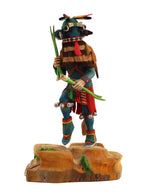 Adrian Poleahla - Hopi Blue Whipper Kachina, 12.75" x 8" x 7.75"