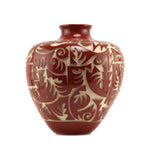 Tammy Garcia (b. 1969) - Santa Clara Redware Olla with Carved Design c. 1992, 14" x 12"