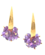 Dana Busch - Amethyst Earrings with 24KT Gold Vermeil