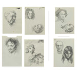 R. Brownell McGrew (1916-1994) - Group of 4 Single-Sided, and 1 Double-Sided Drawings; Including Portraits of William of Orange, and Charles I of England (PDC90536-1220-078) (A Donation Goes to Adopt-A-Native-Elder Program with Purchase)