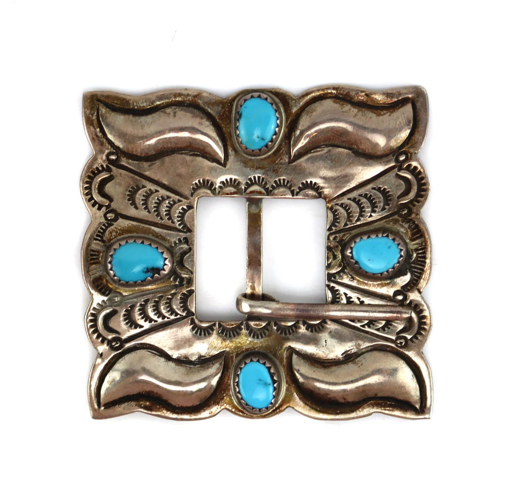 Men's Navajo-Etched Mother of Pearl Belt Buckle, c.1930's