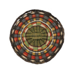 Hopi Polychrome Wicker Plaque c. 1930-40s, 6.75" diameter