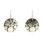 Sam Patania - "Classic Dots" Sterling Silver French Hook Earrings, 1.5" x 1"