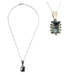 Sam Patania - "Grand Cathedral" Green Amethyst and Sterling Silver Necklace, 18" length