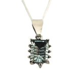 Sam Patania - "Grand Cathedral" Green Amethyst and Sterling Silver Necklace, 18" length