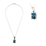 Sam Patania - "Grand Cathedral" Sky Blue Topaz and Sterling Silver Necklace, 18" length