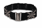 Frank Patania Sr. (1899-1964) - Sterling Silver and Leather Concho-Style "Georgia" Belt c. 1930s, 24.5" waist