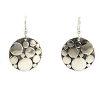 Sam Patania - "Classic Dots" Sterling Silver French Hook Earrings, 1.5" x 1"