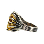 Sam Patania - "Grand Cathedral" Citrine and Sterling Silver Ring, size 7