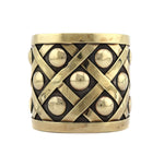 Frank Patania Sr. (1899-1964) - 18K Gold and Sterling Silver "Trellis" Cuff, size 6