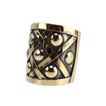 Frank Patania Sr. (1899-1964) - 18K Gold and Sterling Silver "Trellis" Cuff, size 6