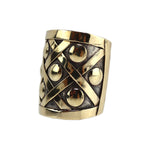 Frank Patania Sr. (1899-1964) - 18K Gold and Sterling Silver "Trellis" Cuff, size 6