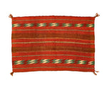 Navajo Single Saddle Blanket with Germantown Green c. 1900s, 22.5" x 33"