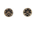 Hopi Crafts - Hopi - Silver Overlay Post Earrings c. 1960-70s, 0.625" x 0.625"