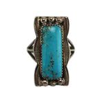 Navajo - Turquoise and Silver Ring c. 1960s, size 11