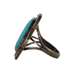 Navajo - Turquoise and Silver Ring c. 1960s, size 11