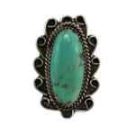 Navajo - Turquoise and Silver Ring c. 1960s, size 8