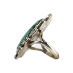 Navajo - Turquoise and Silver Ring c. 1960s, size 8