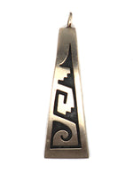 Hopi - Sterling Silver Overlay Pendant c. 1980-90s, 1.5" x 0.5"