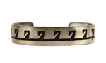 Lawrence Pooyouma - Hopi - Sterling Silver Overlay Bracelet c. 1980s, size 6.5