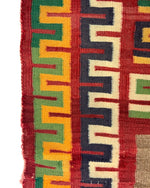 Navajo Double Saddle Blanket with Germantown Yarns and Homespun Center c. 1890s, 51" x 30.5"