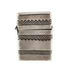 Morris Robinson (1901-1984) - Hopi Silver Lighter with Stamped Design c. 1940-50s, 2" x 1.5" x 0.5"