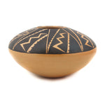 Dextra Quotskuyva Nampeyo (1928-2019) - Hopi Contemporary Jar with Spiral Zig-Zag Design, 3.25" x 5.625" (P91138A-0222-001)