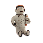 Cochiti Polychrome Storyteller Figurine c. 1950s, 7" x 5" x 4.25" (P91252B-1023-015)