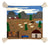 Navajo Farm Pictorial Rug c. 1970s, 28.75" x 31.5"