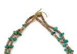 Navajo - 2-Strand Turquoise Coral, and Heishi Necklace with Pair of Jocla Pendants c. 1940s, 26" length