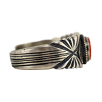 Fred Maloney - Navajo - Spiny Oyster and Silver Bracelet c. 1990s, size 6.25