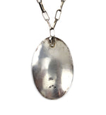 Wayne and Emory Sekaquaptewa Shop - Hopicrafts Silver Overlay Pendant and Handmade Chain with Kachina Design c. 1960s, 22" length