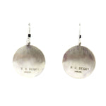 Roland Begay - Contemporary Navajo Sterling Silver and Copper Overlay Wedding Basket French Hook Earrings, 1.625" x 1" each