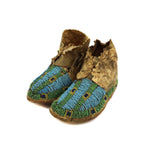 Sioux Beaded Leather Child's Moccasins c. 1890s, 3" x 5.5" x 2.5" (DW91963-0223-003)
