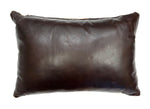 Navajo Custom Leather Pillow with Navajo Textile Inlay 18" x 24" x 8" (F91966B-0822-004) 1