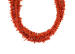 Santo Domingo (Kewa) 5-Stand Coral Branch Necklace c. 1960s, 33" length (J15522-CO-013) 1