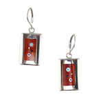 Veronica Benally - Navajo - Contemporary Multi-Stone Inlay and Sterling Silver Hook Earrings (J15898-010)