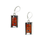 Veronica Benally - Navajo - Contemporary Multi-Stone Inlay and Sterling Silver Hook Earrings (J15898-012) 