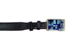 Ray Tracey (b. 1953) - Navajo - Contemporary Lapis Lazuli and Turquoise Inlay, Silver, and Leather Belt, 40"-45" waist (J91963-0523-001) 2