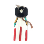 Ted Puhuyesva, Hotevilla - Hopi Tasap (Tasaf) Kachin Mana (Navajo Maiden) Cradle Kachina, c. 1980s, 7.75" x 2.75" x 2" (K1624-39)1