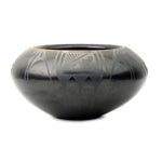 Blue Corn (Crucita Gonzales Calabaza) (1921-1999) - San Ildefonso Black on Black Jar c. 1960-70s, 3.25" x 5.75" (P90786A-0622-014)