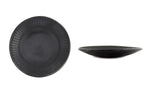 Maria Martinez (1887-1980) and Santana Martinez (1909-2002) - San Ildefonso Black on Black Plate with Feather Design c. 1950s, 1.75" x 11.25" (P91256B-0223-002)
