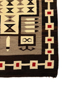 Navajo Crystal Storm Pattern Rug c. 1930s, 74" x 37.5" (T6166) 1