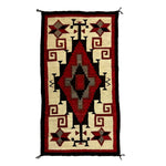 Navajo Crystal Rug with Valero Stars c. 1920s, 59" x 32" (T6349)