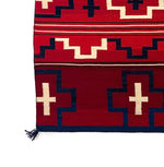 
Navajo Contemporary Child's Blanket with Crosses and Cochineal, Indigo, and Vegetal Dyes c. 49" x 34" (T90404A-1122-011) 3