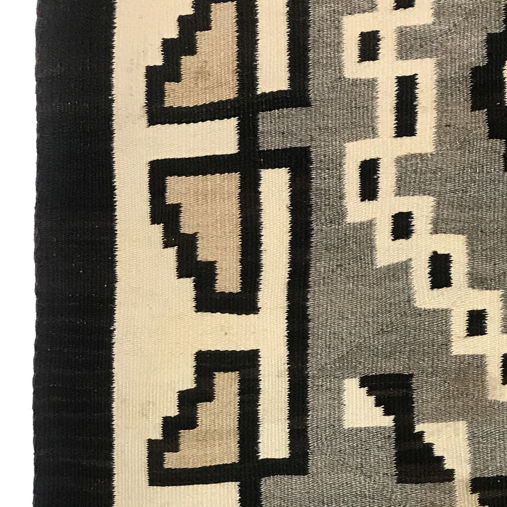 Monumental Navajo Two Grey Hills Rug c. 1930s, 145